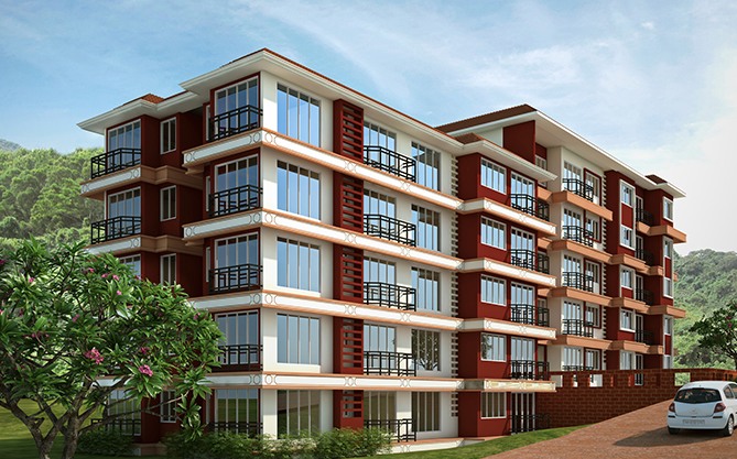 Garden View/ Parking/Entrance, Sea View Apartments, The Blue Breeze Project at Dapoli Murad Harnei by Asthavinayak developers